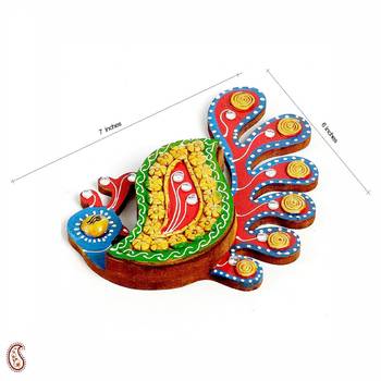 Peacock Design Kumkum Chopra In Wood And Clay 1