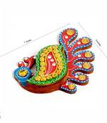 Peacock Design Kumkum Chopra In Wood And Clay