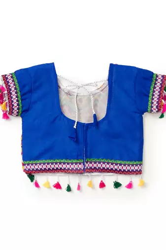 Banjara India Kutchi Emboidered Pink Girls Lehenga Choli with Dupatta (CC-RSGL) - Pink
