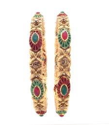 gold plated traditional set of 2 bangle