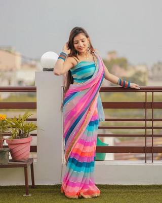 Georgette Designer  Light Weight Saree 1