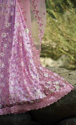 LAVENDER PINK SEQUINS AND THREAD EMBROIDERED SOFT NET FESTIVE & PARTY WEAR SEMI STITCHED LEHENGA 5