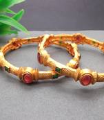  gold plated traditional set of 2 bangle