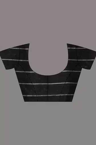 Black cotton saree with check designs