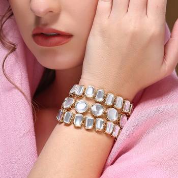 Kundan beaded chain bracelet 1