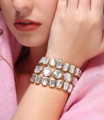 Kundan beaded chain bracelet