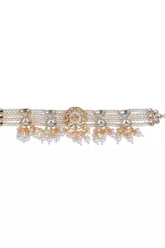Kundan beaded chain bracelet