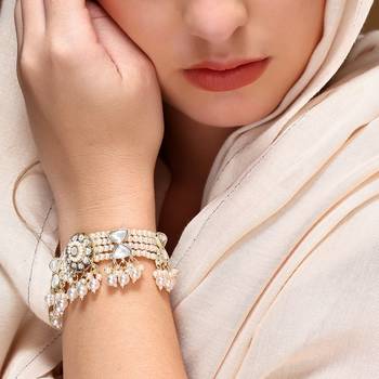 Kundan beaded chain bracelet 4