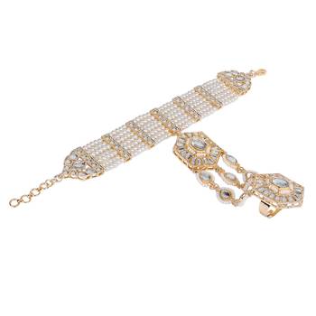 Bridal hand harness with kundan stones by leshya 3