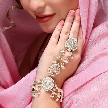 Bridal hand harness with kundan stones by leshya 1