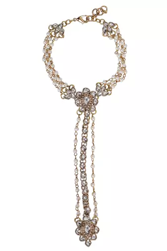 Bridal hand harness with kundan stones by leshya