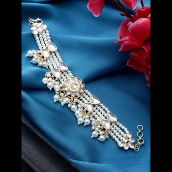 Kundan beaded chain bracelet 5