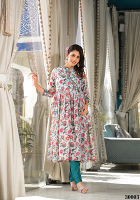 Designer stylish mid night blue rubi silk stitched suit with dupatta 3