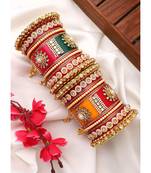 Traditional rajasthani bridal chura by leshya with latkan