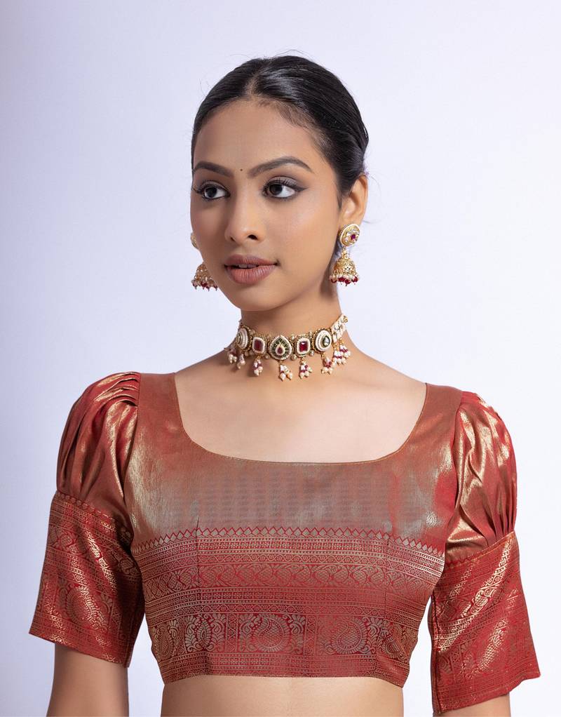  Sea Green Classic Weaving Kanjivaram Silk Saree With Unstiched  Blouse