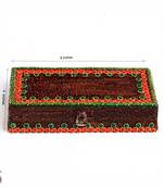 Rectangle Mini Wood Chest With Embossed Clay Work