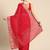 Silk land red solid georgette saree with unstitched blouse piece