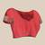 Silk land red solid georgette saree with unstitched blouse piece