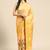 Silk Land Yellow Floral Tissue Silk Blend Saree With Unstitched Blouse Piece