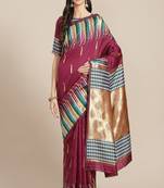 Serona fabrics women's banarasi silk silver zari weaving work party wear saree