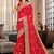 Red coding zarkan embroidery work georgette saree