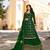 Green Embroidered Jacquard Semi Stitched Straight Suit Up To 42" Size