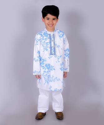 White kurta pyjama set 1