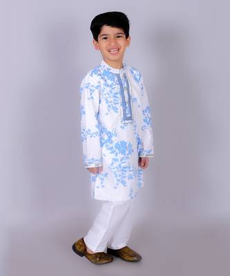 White kurta pyjama set 2