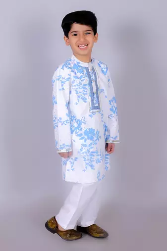 White kurta pyjama set