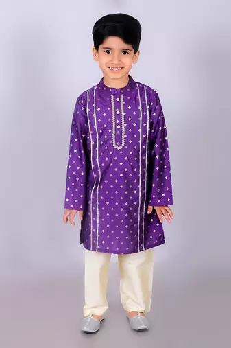 Purple kurta pyjama set