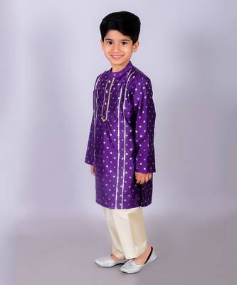 Purple kurta pyjama set 3