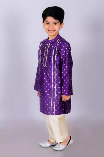 Purple kurta pyjama set