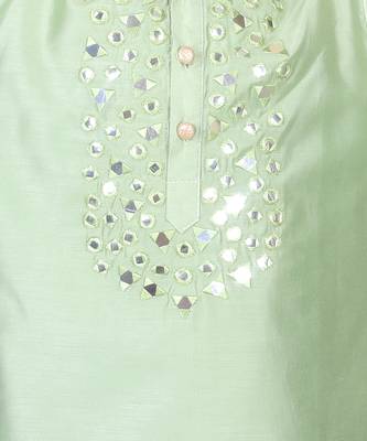 Green kurta pyjama set 4