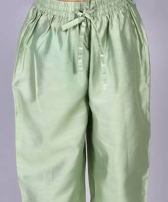 Green kurta pyjama set 5