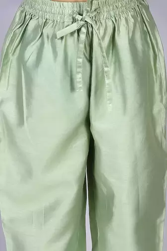 Green kurta pyjama set