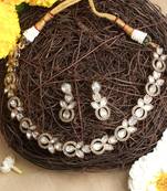 Sparkling White American Diamond Necklace Set