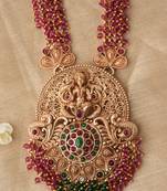 Multicolored Laxmi Motif Long Necklace Set