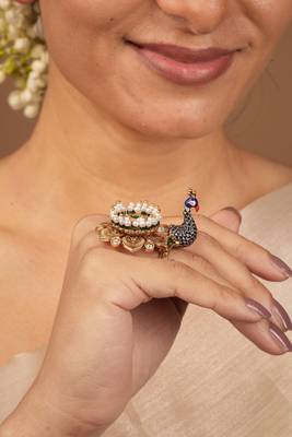  Peacock Gold Plated Ring 1