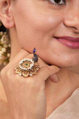  Peacock Gold Plated Ring 2