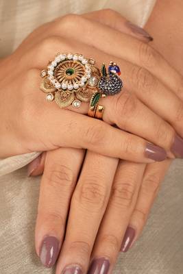  Peacock Gold Plated Ring 3