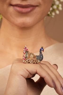 Regal Peacock Adjustable Statement Ring 2