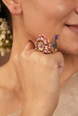 Regal Peacock Adjustable Statement Ring 3