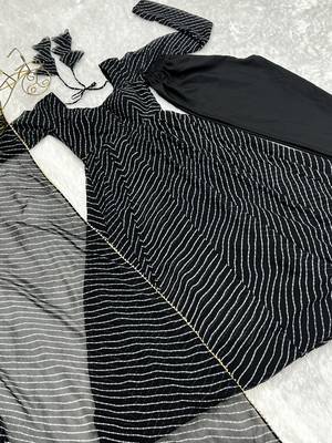 Fox Georgette Laheriya Print Fabric Fully Flair Anarkali Kurti, Dupatta And Pent 7