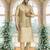 Gold art silk jacket kurta for men's