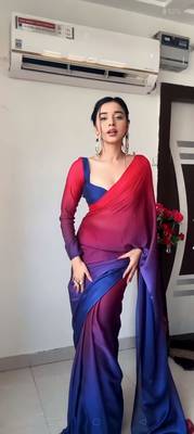 CAYORII MULTI COLOUR GEORGETTE FABRIC READY TO WEAR SAREE 1
