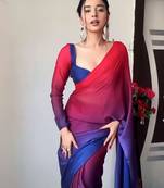 CAYORII MULTI COLOUR GEORGETTE FABRIC READY TO WEAR SAREE
