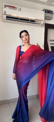 CAYORII MULTI COLOUR GEORGETTE FABRIC READY TO WEAR SAREE 3