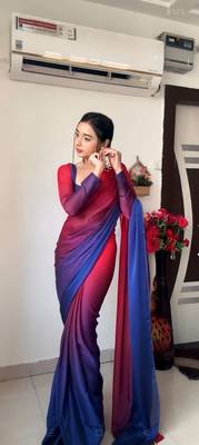 CAYORII MULTI COLOUR GEORGETTE FABRIC READY TO WEAR SAREE 4