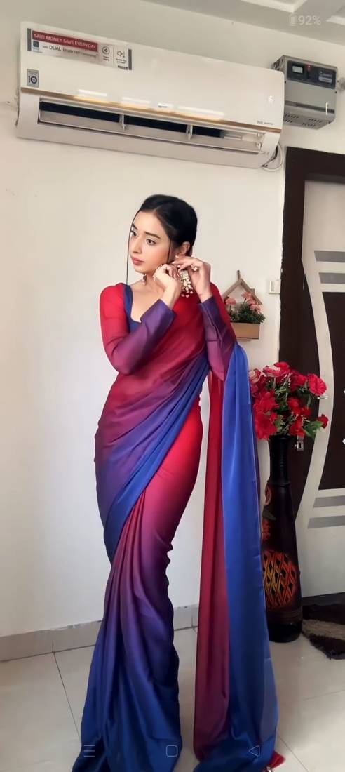 CAYORII MULTI COLOUR GEORGETTE FABRIC READY TO WEAR SAREE