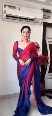 CAYORII MULTI COLOUR GEORGETTE FABRIC READY TO WEAR SAREE 5